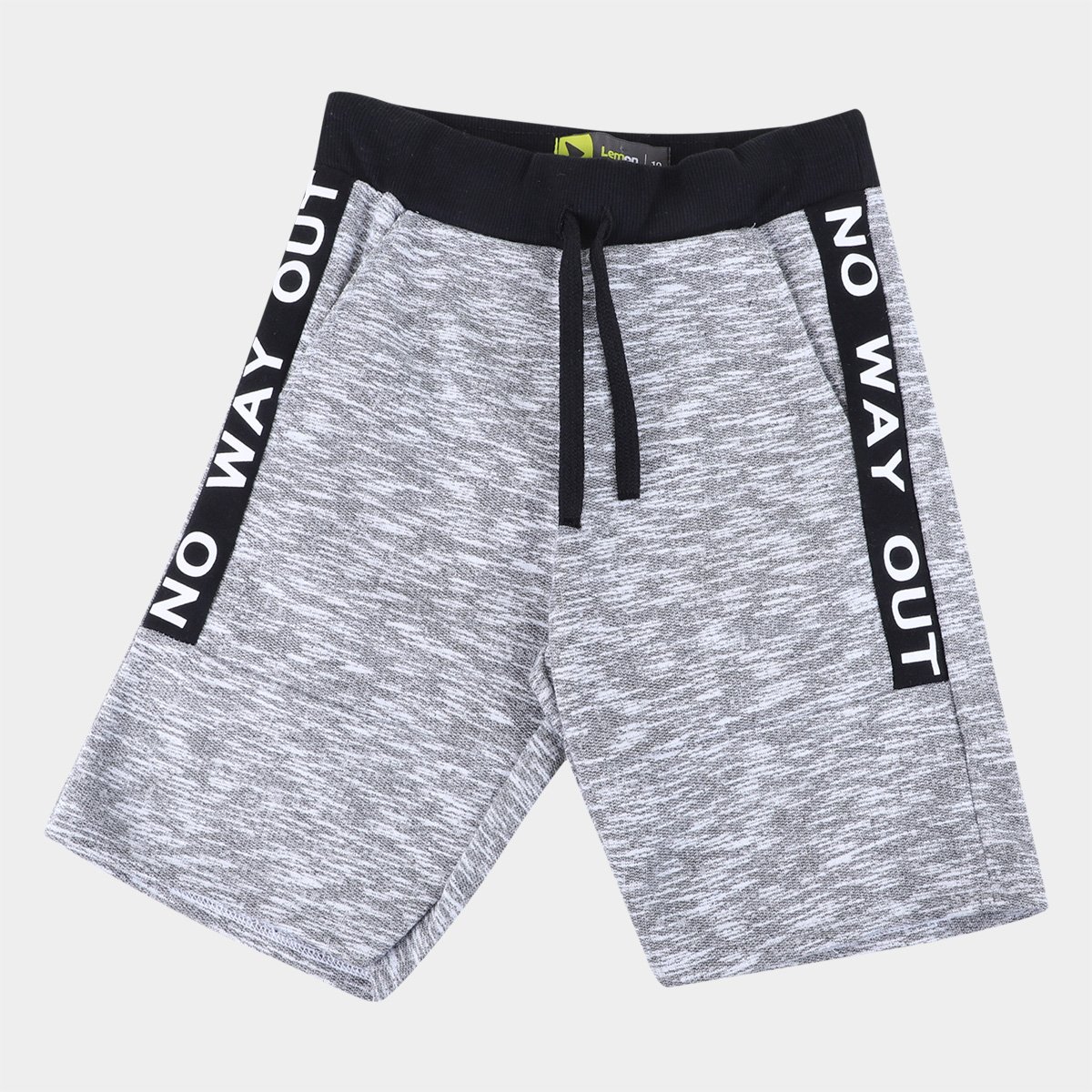 Bermuda Moletom Infantil Lemon No Way Out Masculina - Mescla Menor preço em Bermuda Moletom Infantil Lemon No Way Out Masculina - Mescla