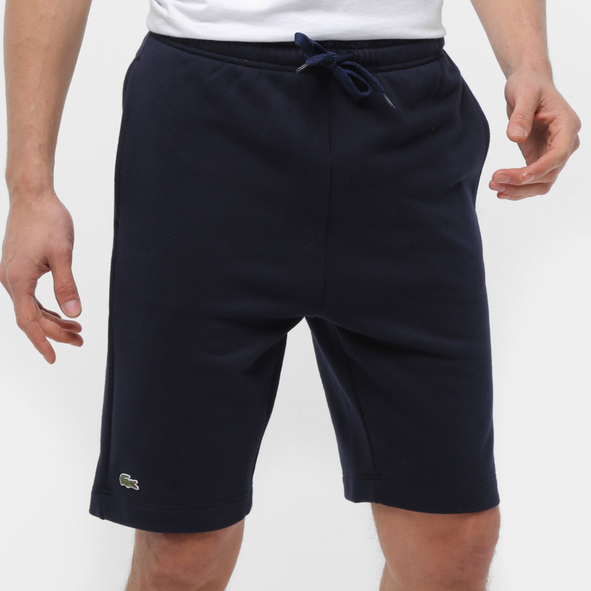 Bermuda Moletom Lacoste Masculina - Azul é ruim? Bermuda Moletom Lacoste Masculina - Azul é boa?