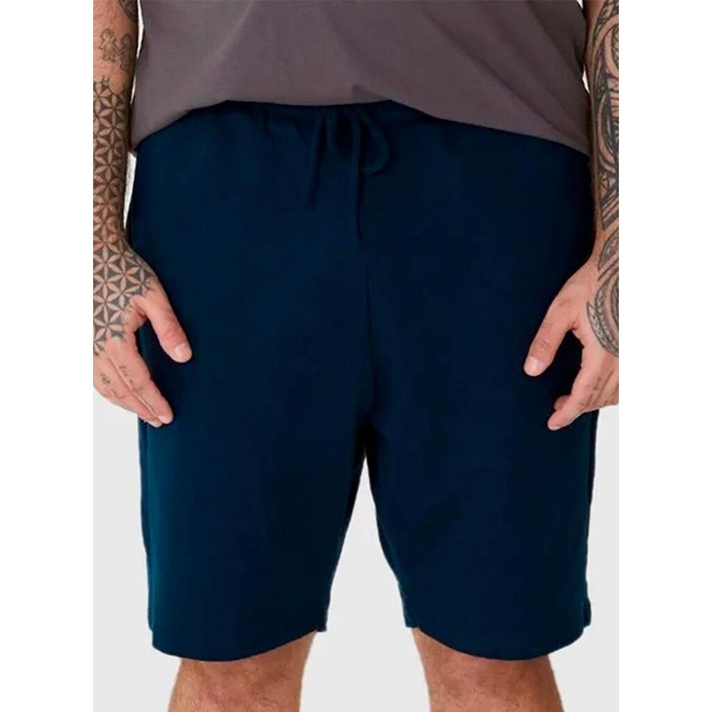 Bermuda Moletom Malwee 1000131569 Masculina Plus Size Com Bolsos Algodão T. G1/G3