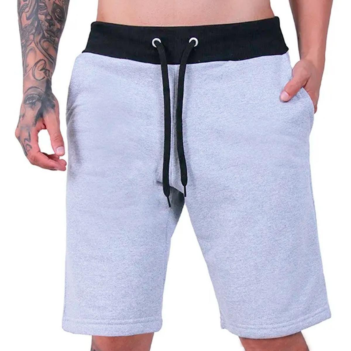 Bermuda Moletom Masculina Calção Grande Básico Com Bolsos Fitness Plus Size é ruim? Bermuda Moletom Masculina Calção Grande Básico Com Bolsos Fitness Plus Size é boa?