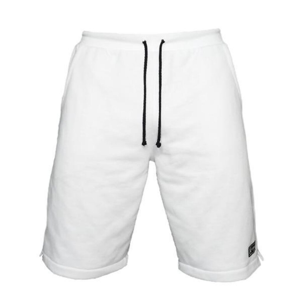 Bermuda Moletom Masculina com 3 Bolsos Fenda Lateral Short Básico Casual Treino