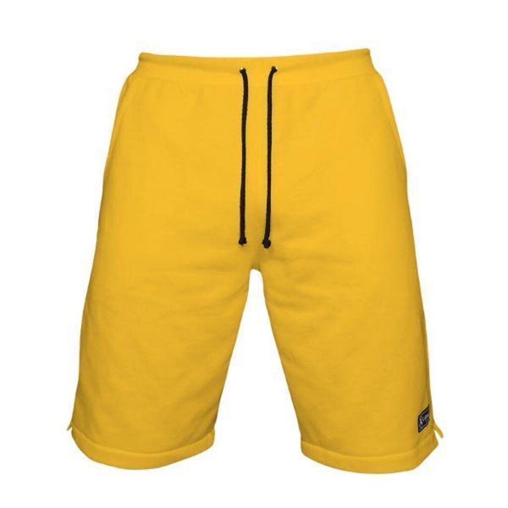 Bermuda Moletom Masculina com 3 Bolsos Fenda Lateral Short Básico Casual Treino