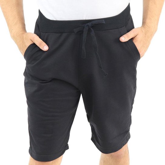 Bermuda Moletom Masculina Lisa Color Bolsos Elástico Cordão Zattini