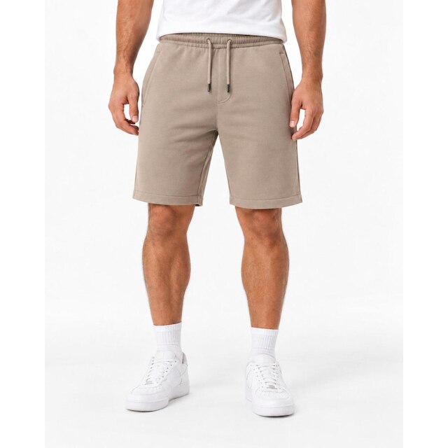Bermuda Moletom Masculina Slim Fitness Bolsos