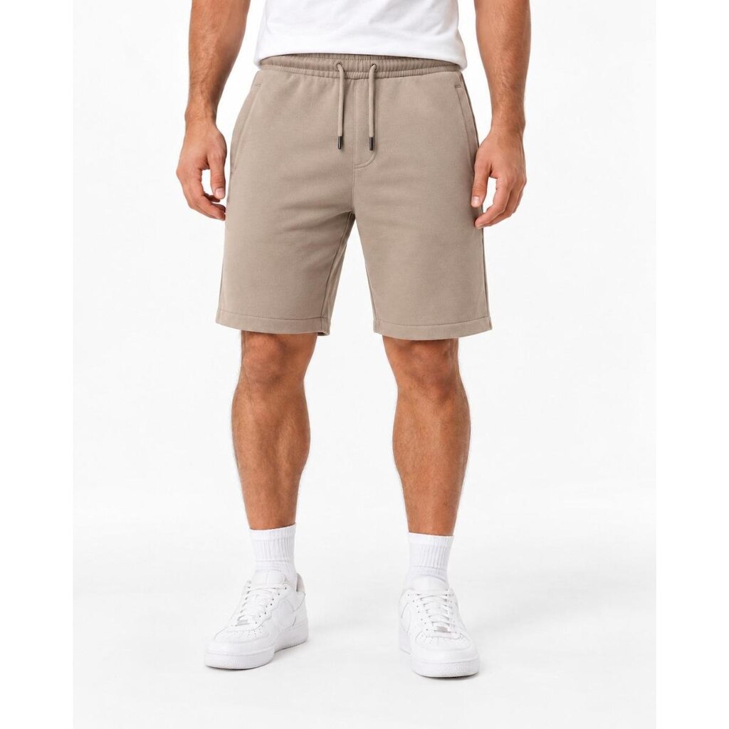 Bermuda Moletom Masculina Slim Fitness Bolsos