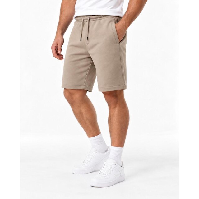Bermuda Moletom Masculina Slim Fitness Bolsos