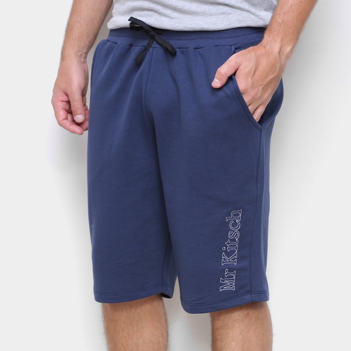 Bermuda Moletom Mr Kitsch Masculina - Marinho é ruim? Bermuda Moletom Mr Kitsch Masculina - Marinho é boa?