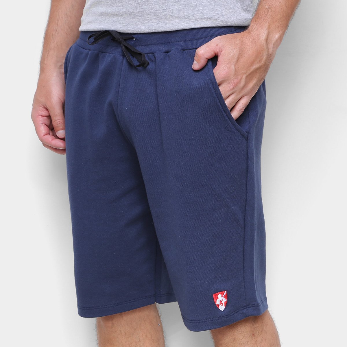 Bermuda Moletom Mr Kitsch Masculina - Marinho Menor preço em Bermuda Moletom Mr Kitsch Masculina - Marinho