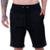 Bermuda Moletom Plus Size Shorts Masculino Grande Básico Com Bolsos e Cós Elástico Treino - Preto