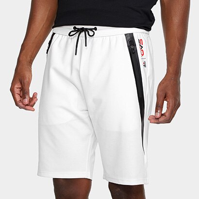 Bermuda Moletom São Paulo JAB Com Faixa Masculina - Masculino