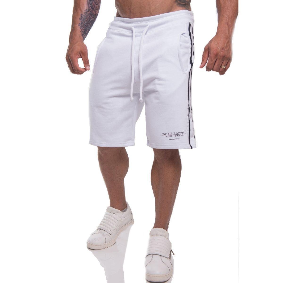 Bermuda Moletom Top Fit Flower Masculino Menor preço em Bermuda Moletom Top Fit Flower Masculino