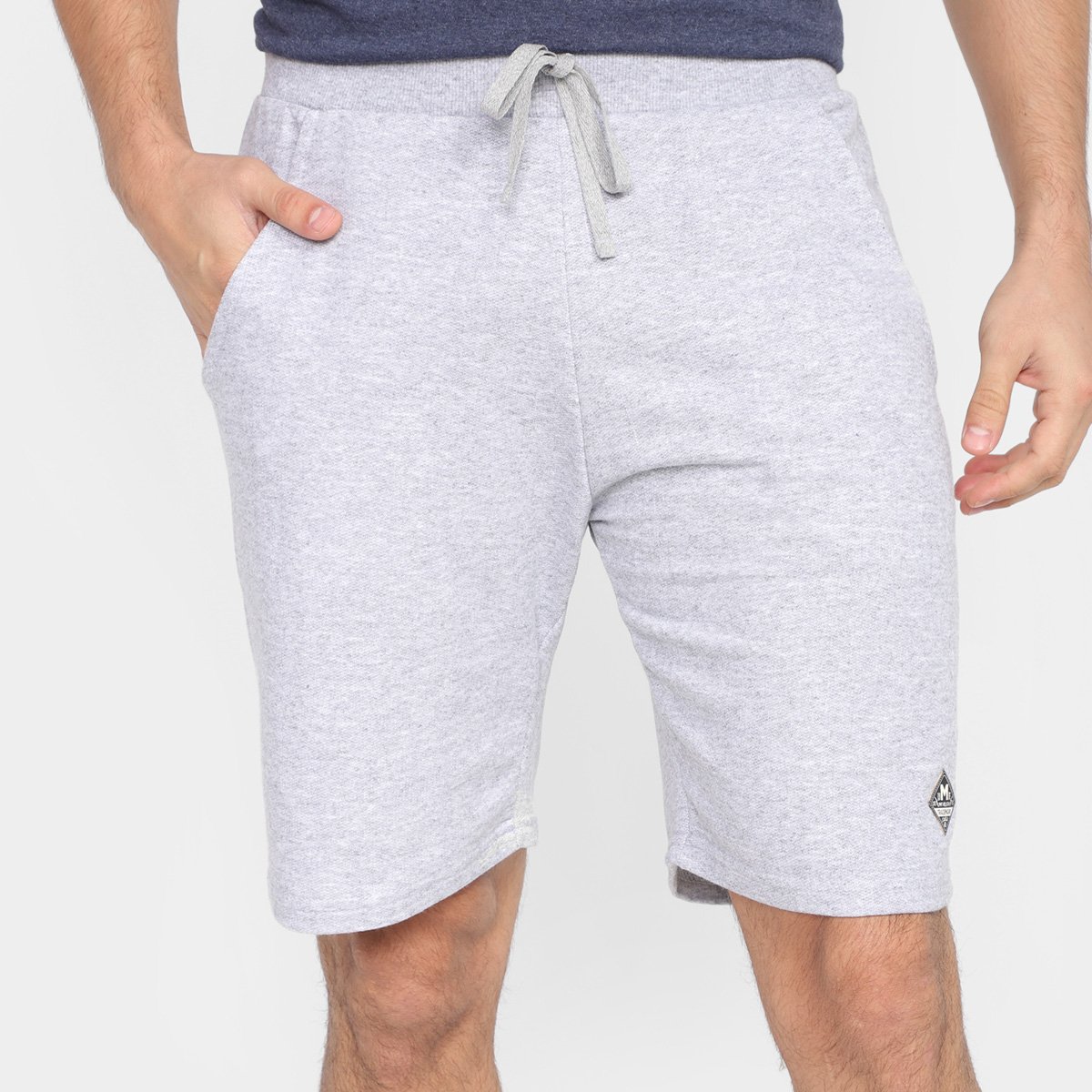 Bermuda Moletom Ultimato Lisa Masculina - Mescla Menor preço em Bermuda Moletom Ultimato Lisa Masculina - Mescla