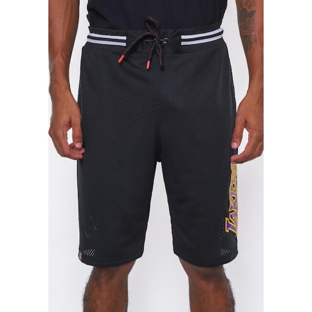 Bermuda NBA Sintética Mesh Los Angeles Lakers Masculino
