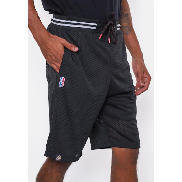 Bermuda NBA Sintética Mesh Los Angeles Lakers Masculino