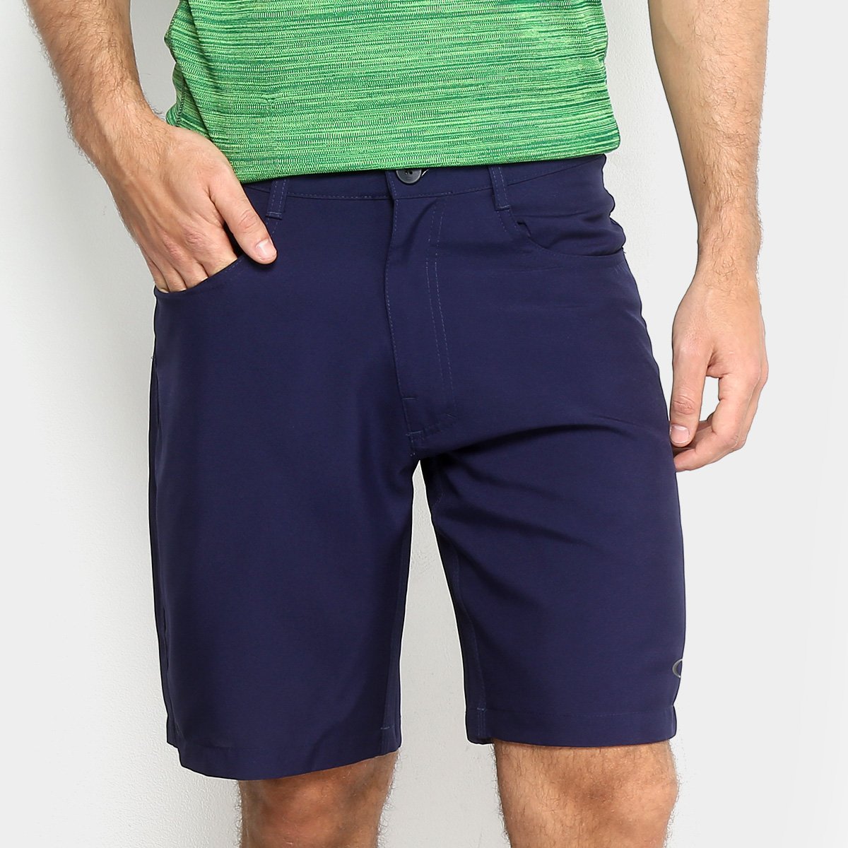 Bermuda Oakley Base Line Hybrid 21 Masculina - Azul Escuro é ruim? Bermuda Oakley Base Line Hybrid 21 Masculina - Azul Escuro é boa?
