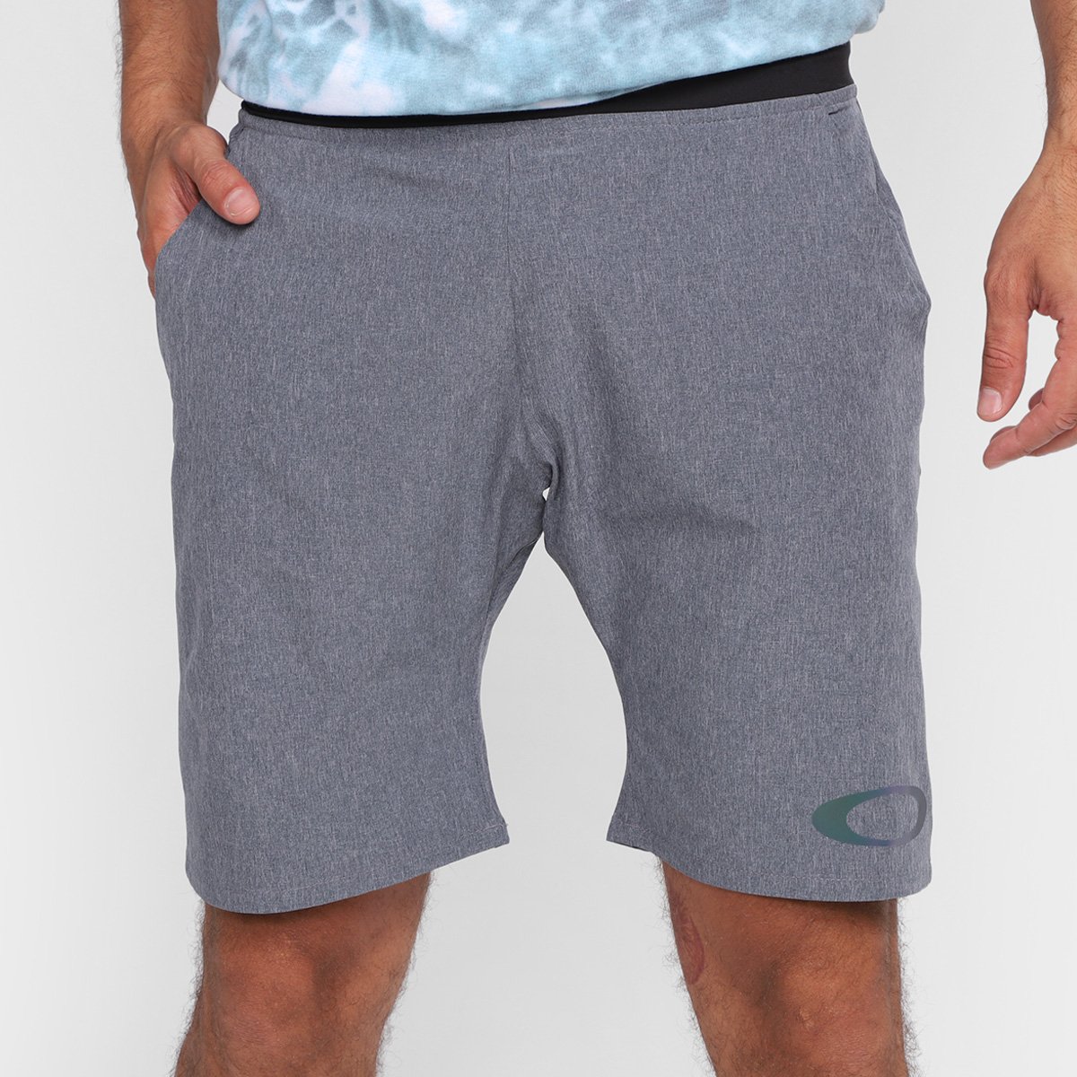 Bermuda Oakley Blade Hybrid Actions Masculina - Mescla Menor preço em Bermuda Oakley Blade Hybrid Actions Masculina - Mescla