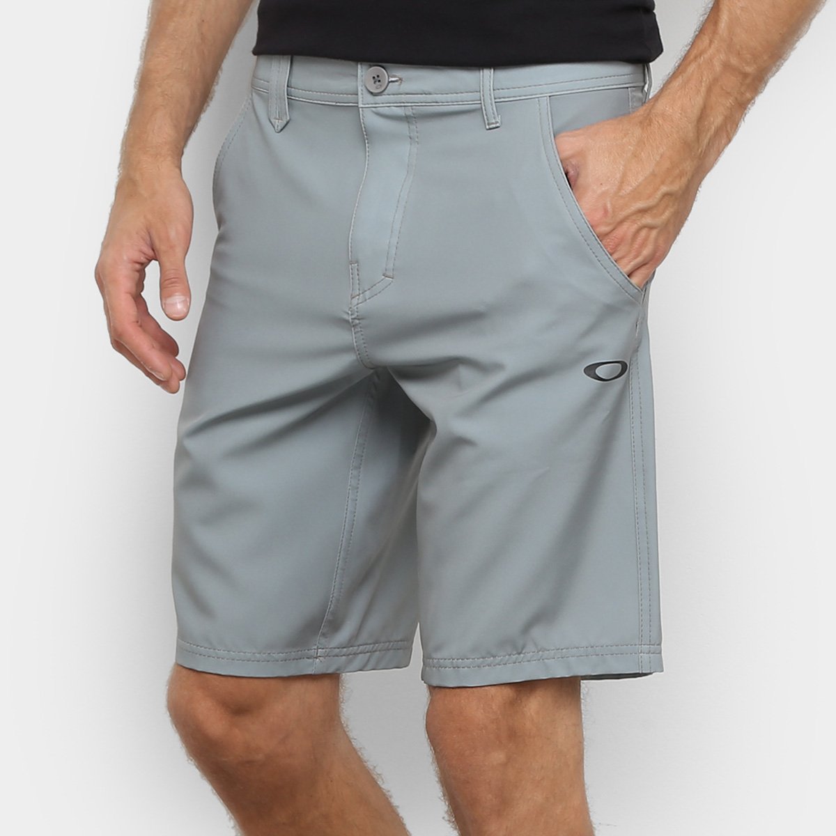 Bermuda Oakley Take Pro Masculina - Cinza Menor preço em Bermuda Oakley Take Pro Masculina - Cinza