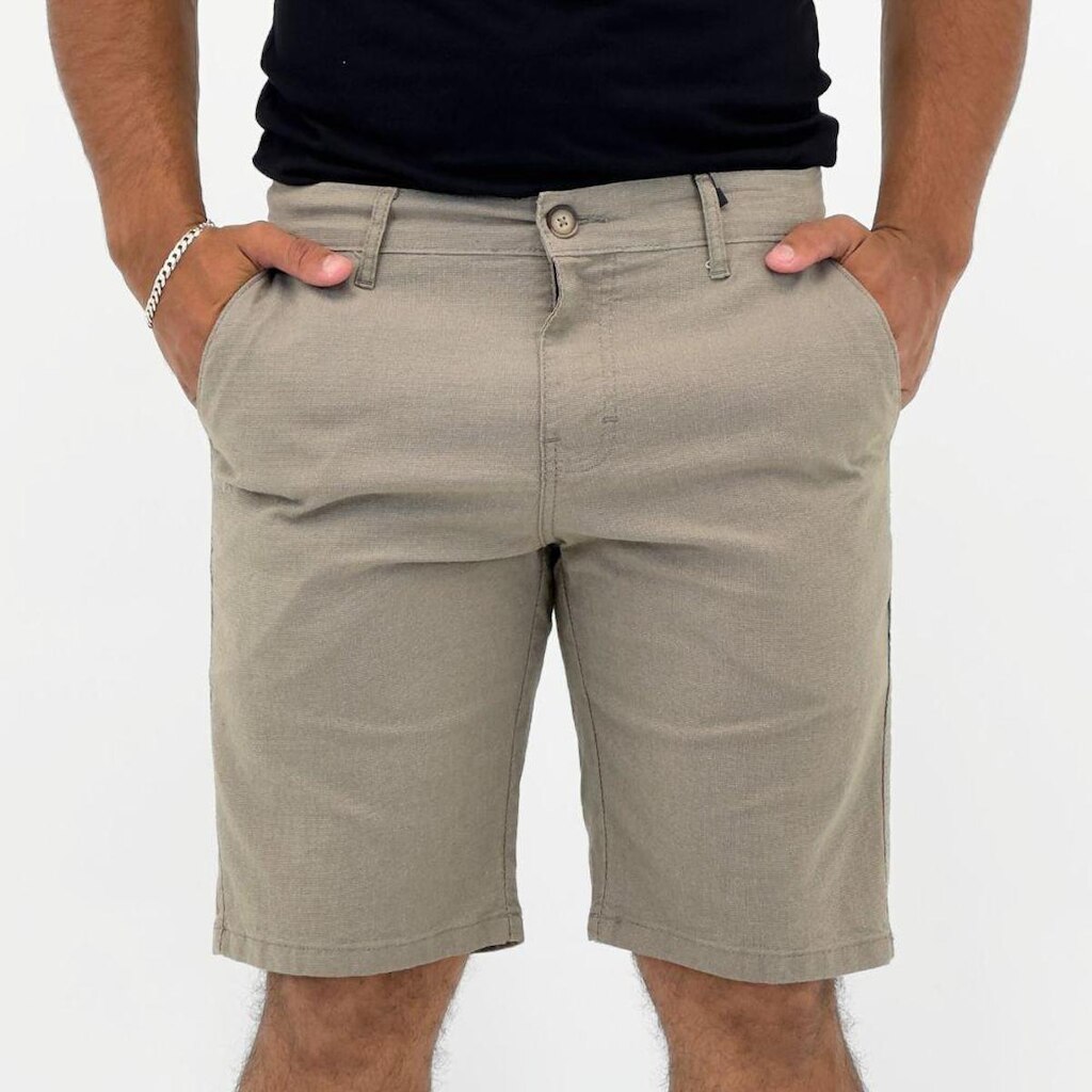 Bermuda Ogochi em Tecido Casual Masculina
