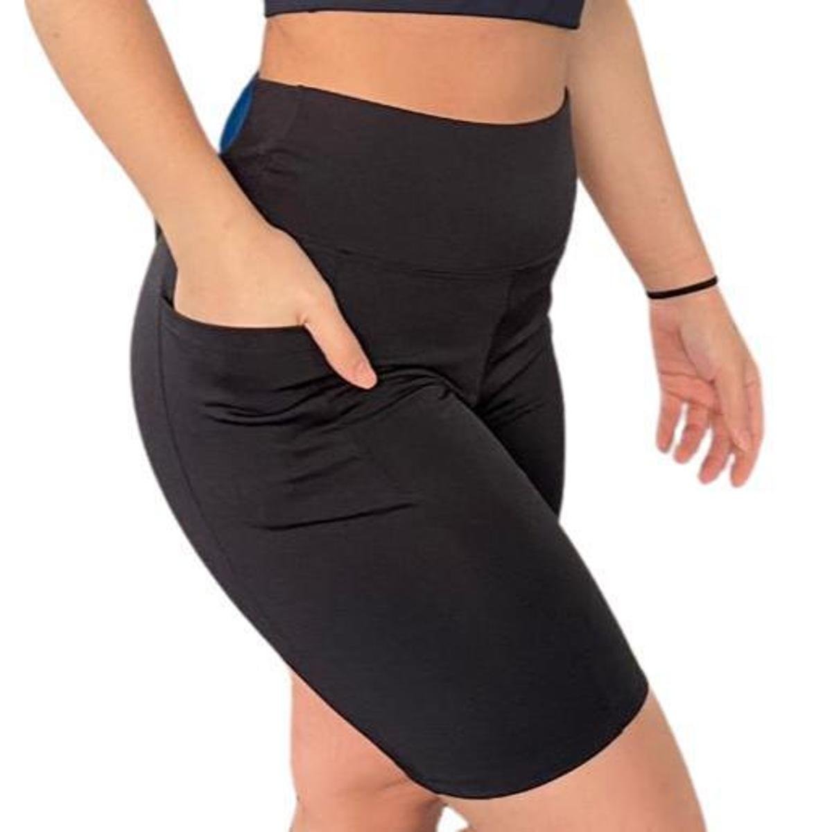 Bermuda Para Academia Com Bolso Lateral Suplex Cintura Alta - Preto é ruim? Bermuda Para Academia Com Bolso Lateral Suplex Cintura Alta - Preto é boa?