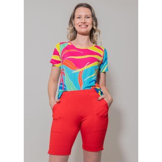 Bermuda Pau a Pique Básica Vermelho VERMELHO - XL