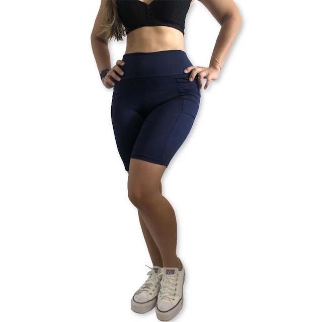 Bermuda Plus Size Heide Ribeiro Fit Bolso para Dispositivos