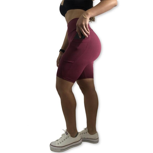 Bermuda Plus Size Heide Ribeiro Fit Bolso para Dispositivos