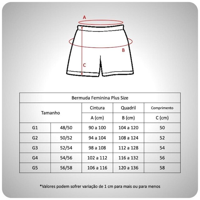 Bermuda Plus Size Heide Ribeiro Fit Bolso para Dispositivos