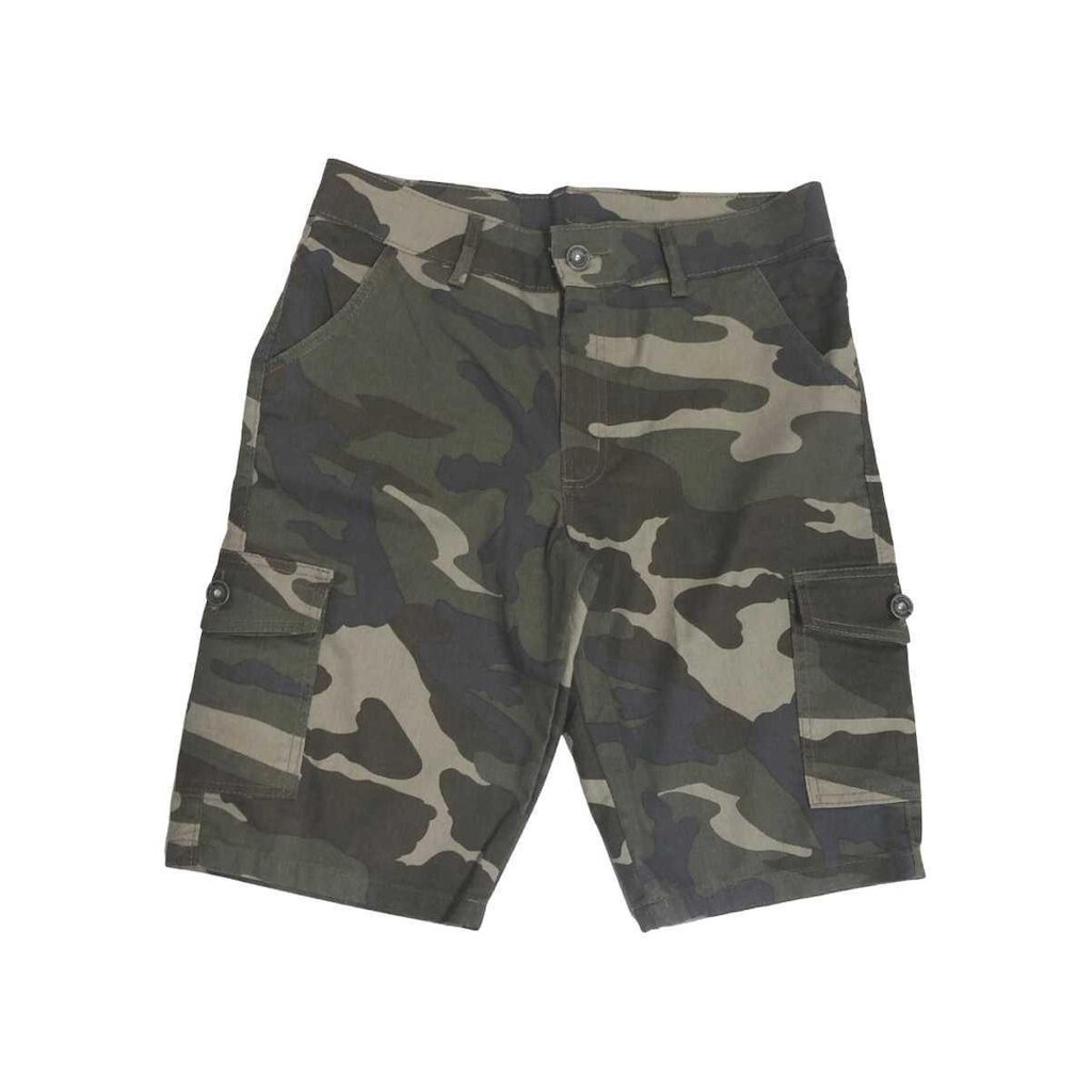Bermuda Plus Size Sarja Cargo Camuflada Adulto