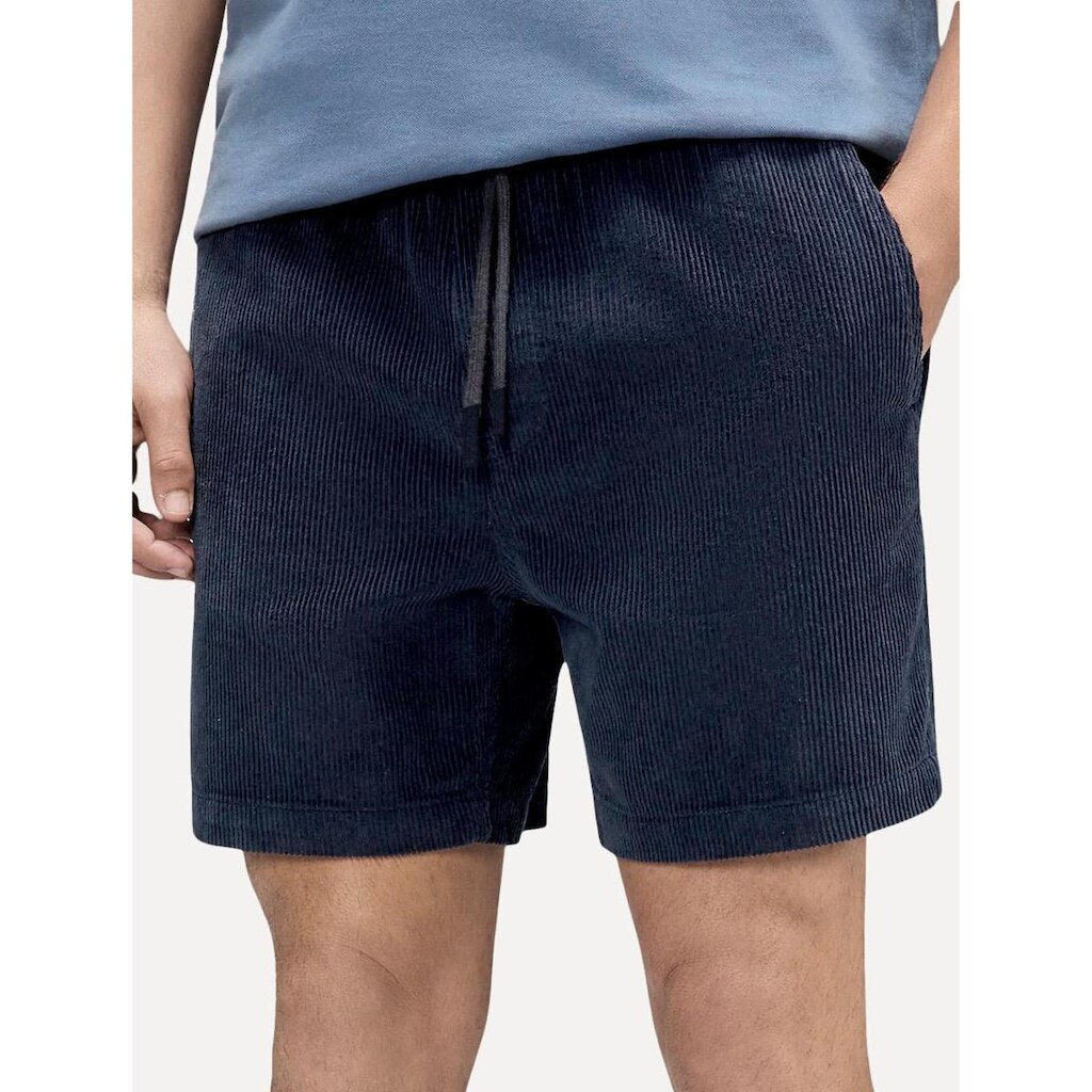 Bermuda Reserva Masculina Elástico Cotelê Azul Marinho