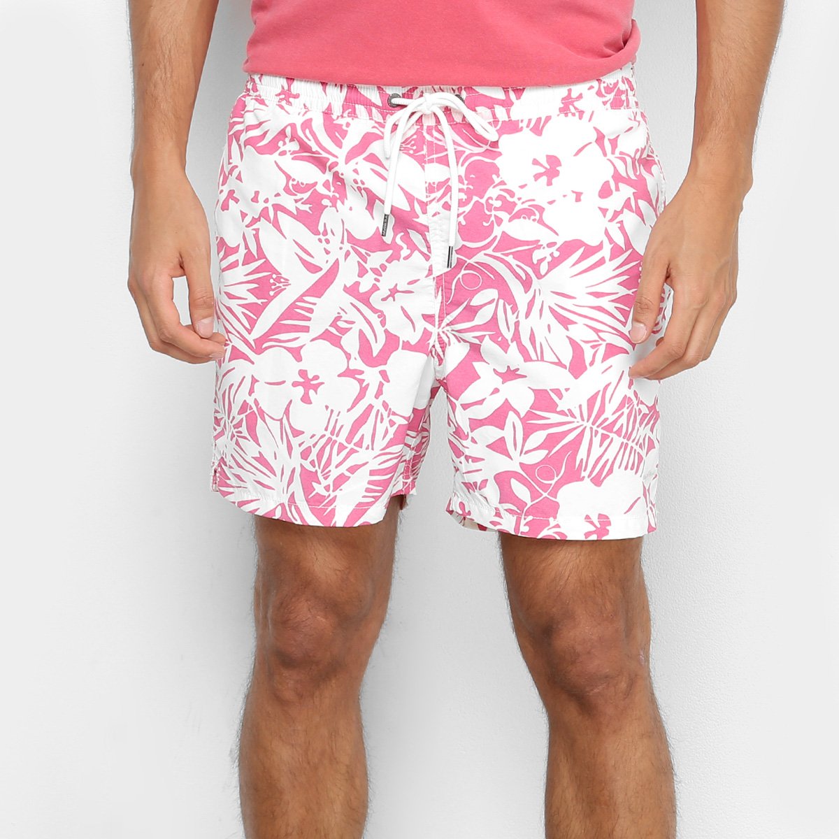 shorts de praia masculino rosa