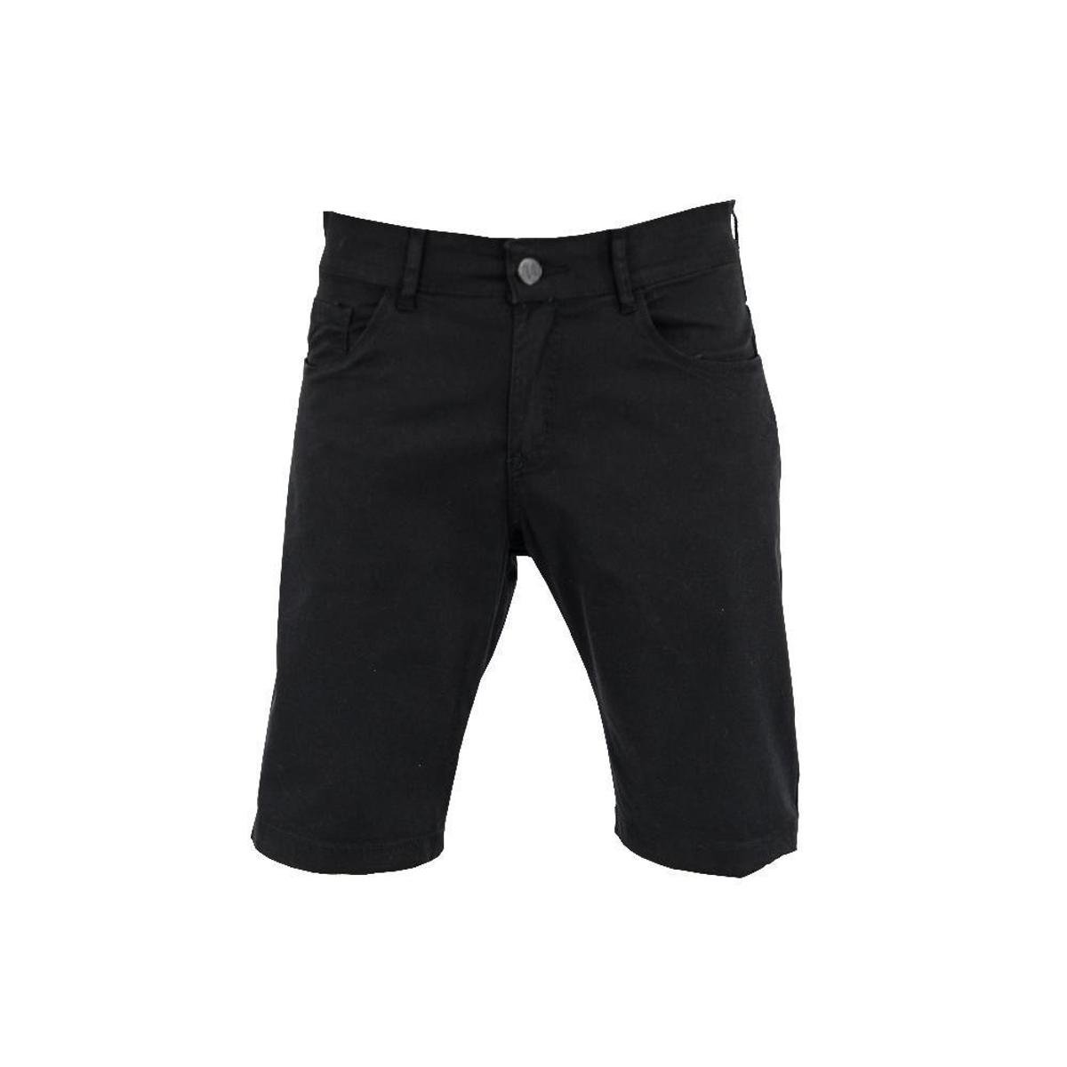Bermuda Sarja Bivik Tradicional Preta - Masculino Menor preço em Bermuda Sarja Bivik Tradicional Preta - Masculino