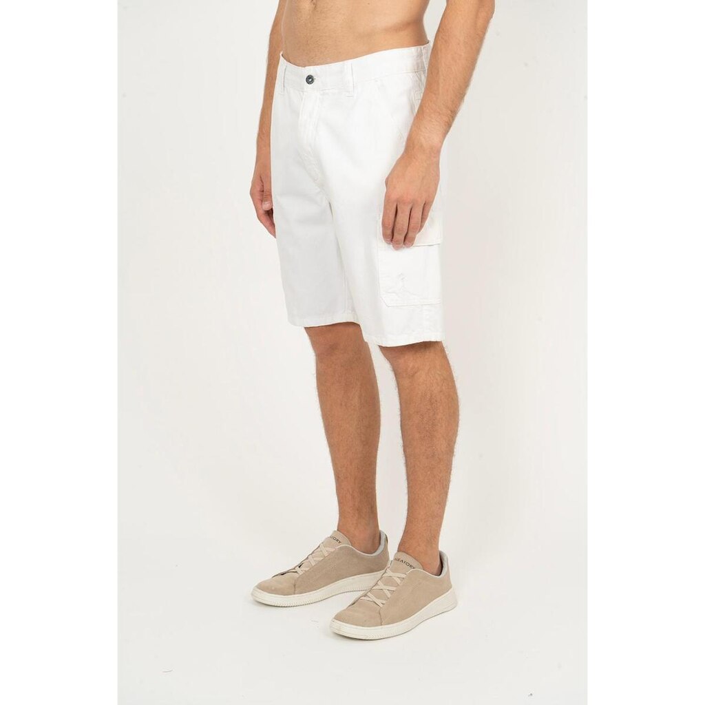 Bermuda Sarja Cargo Aleatory Branco