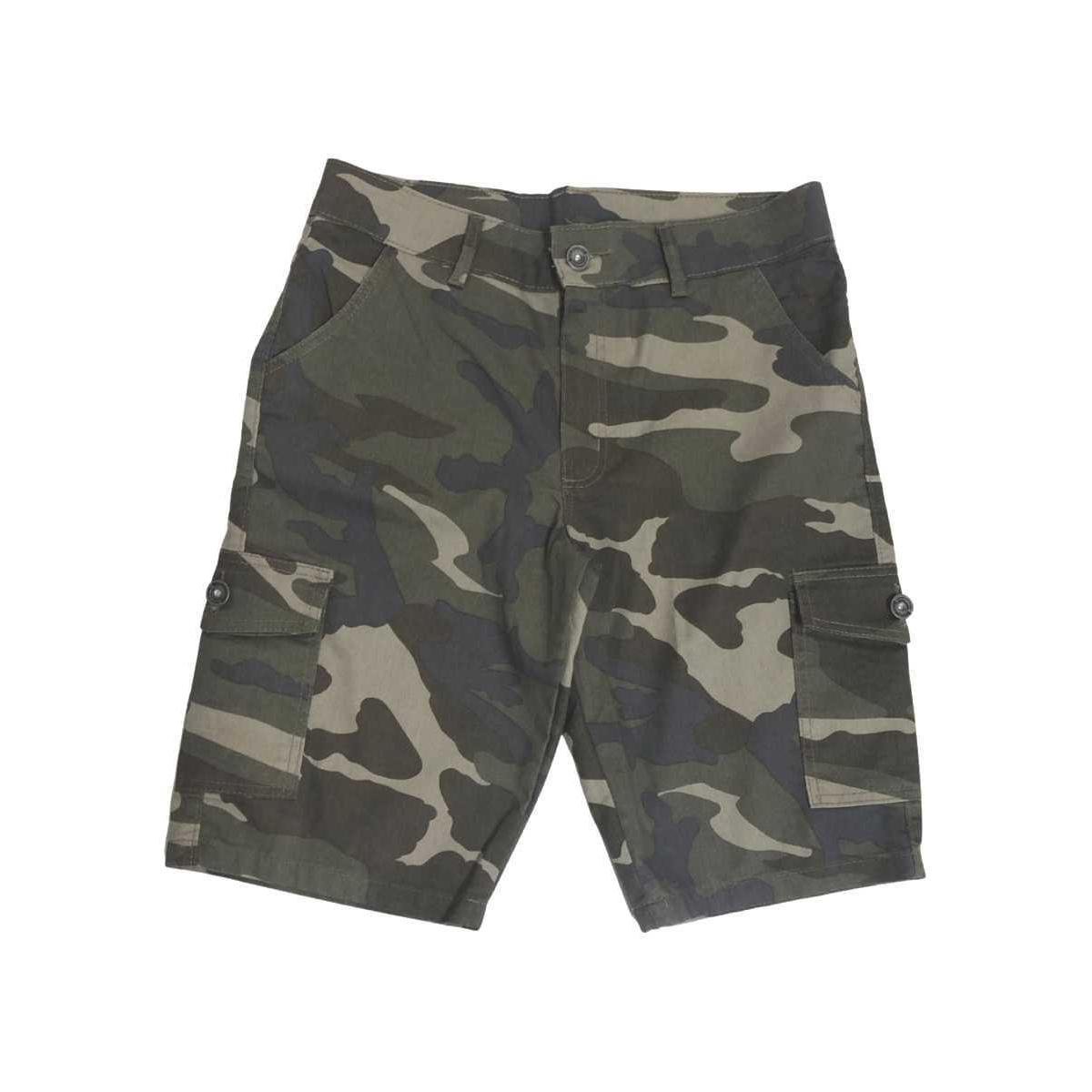 Bermuda Sarja Cargo Camuflada Adulto Menor preço em Bermuda Sarja Cargo Camuflada Adulto