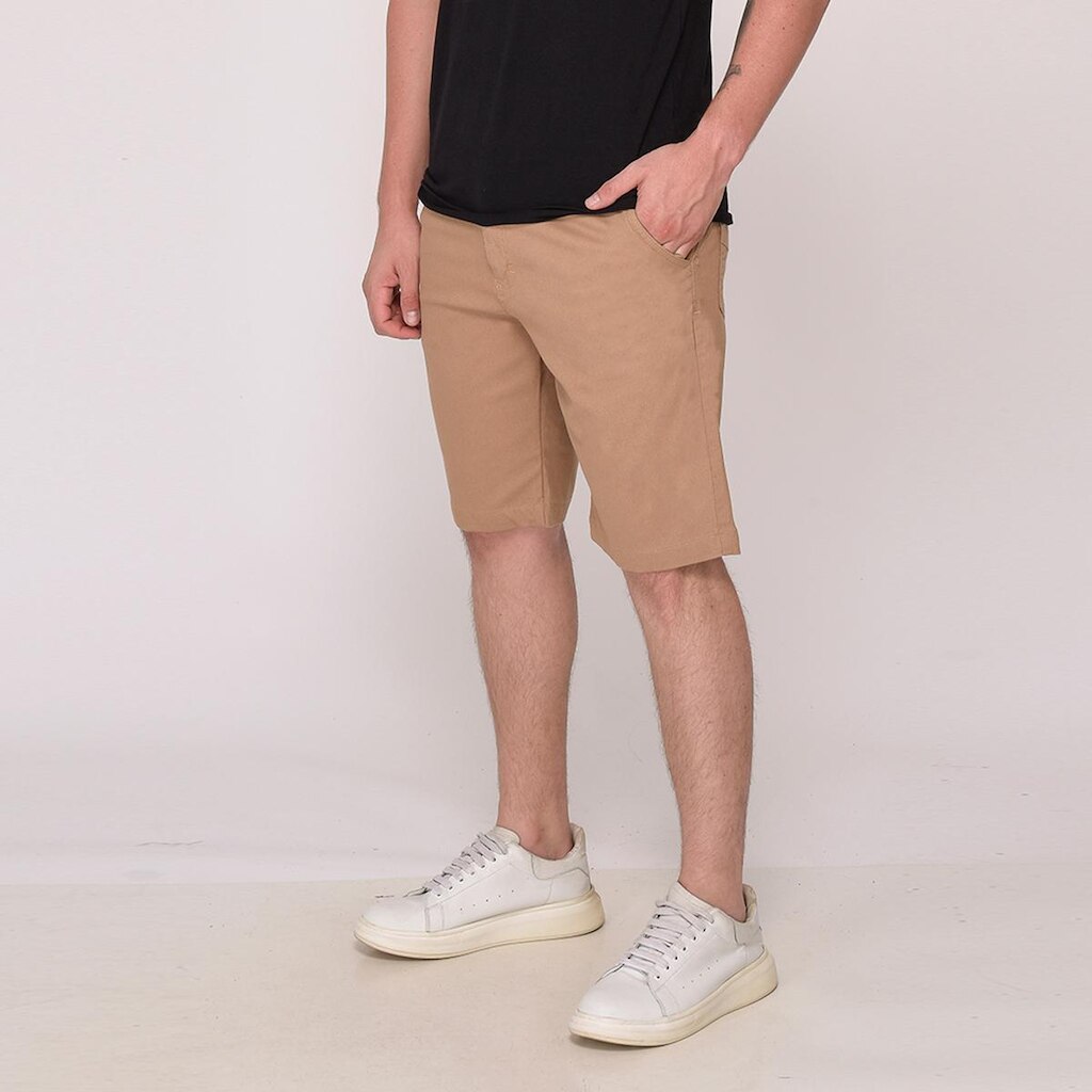 Bermuda Sarja Casual Masculina Conforto Elastano 7792