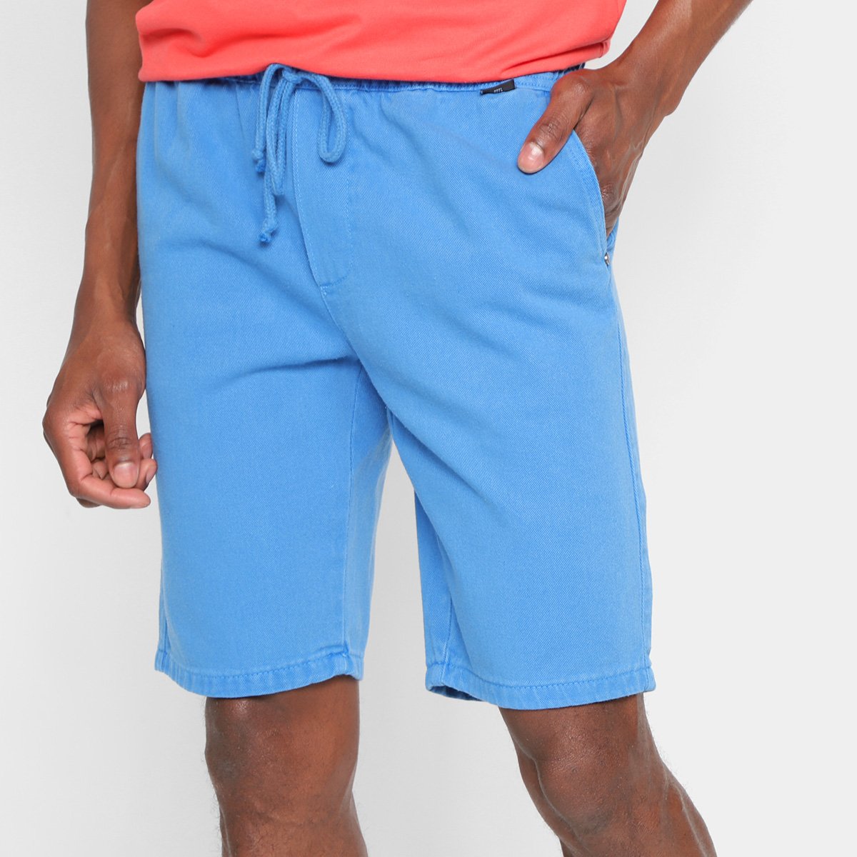 Bermuda Sarja Colcci Davi Masculina - Azul Menor preço em Bermuda Sarja Colcci Davi Masculina - Azul