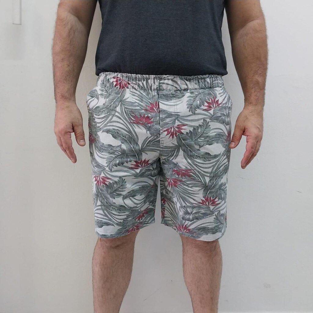 Bermuda sarja floral cinza California Prime ref 340