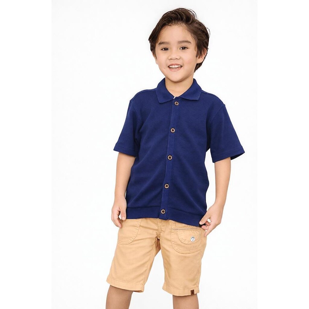 Bermuda Sarja Infantil Menino Pangeia Alphabeto Caramelo