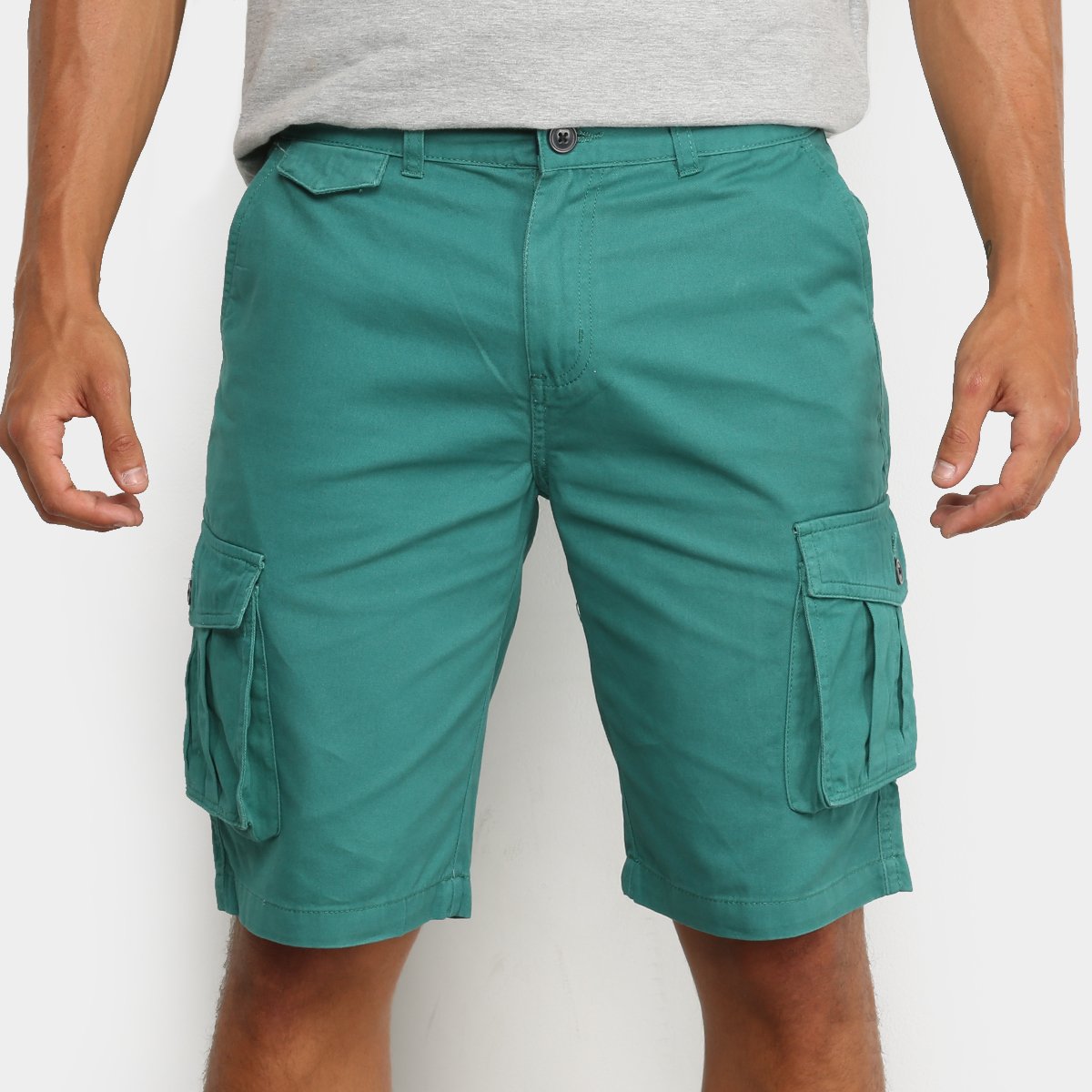 Bermuda Sarja Wrangler Cargo Masculina - Verde é ruim? Bermuda Sarja Wrangler Cargo Masculina - Verde é boa?