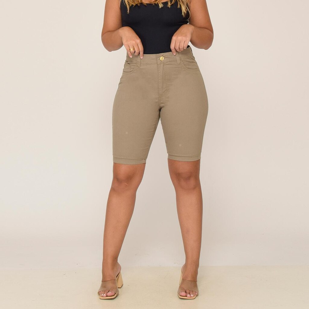 Bermuda Short Feminino Sarja Elastano 7883