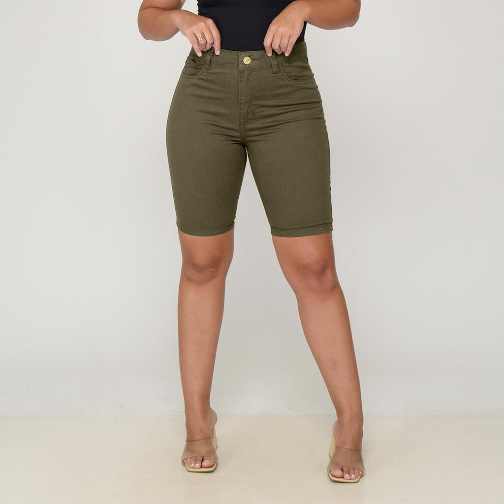 Bermuda Short Feminino Sarja Elastano 7883