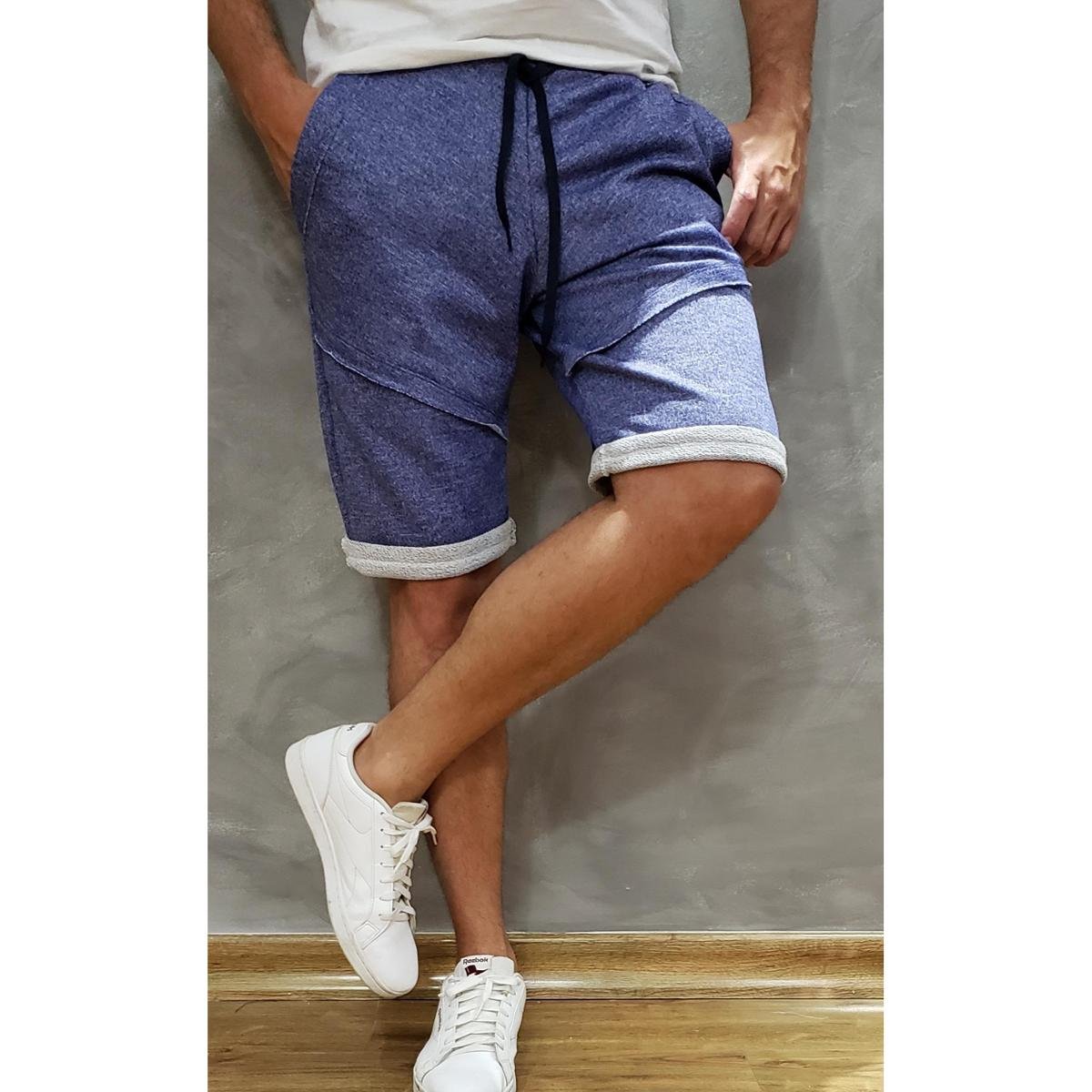 Bermuda Shorts Moletom Recortes Masculina Verão Lançamento Follow 36 - Preto Menor preço em Bermuda Shorts Moletom Recortes Masculina Verão Lançamento Follow 36 - Preto