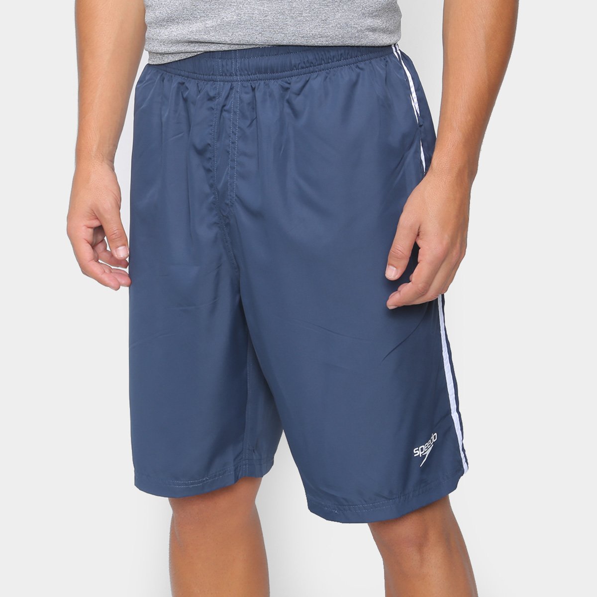 Bermuda Speedo Bold Masculina - Marinho+Verde Menor preço em Bermuda Speedo Bold Masculina - Marinho+Verde