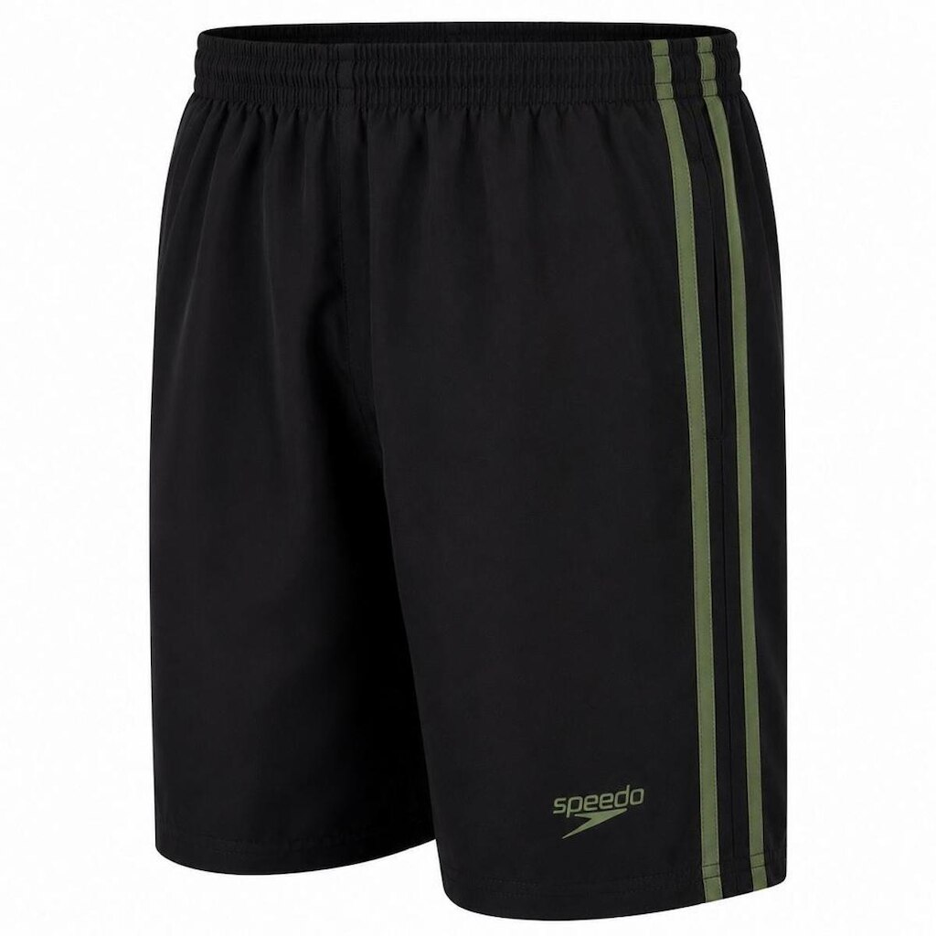 Bermuda Speedo Bold - Preto/Verde Alga