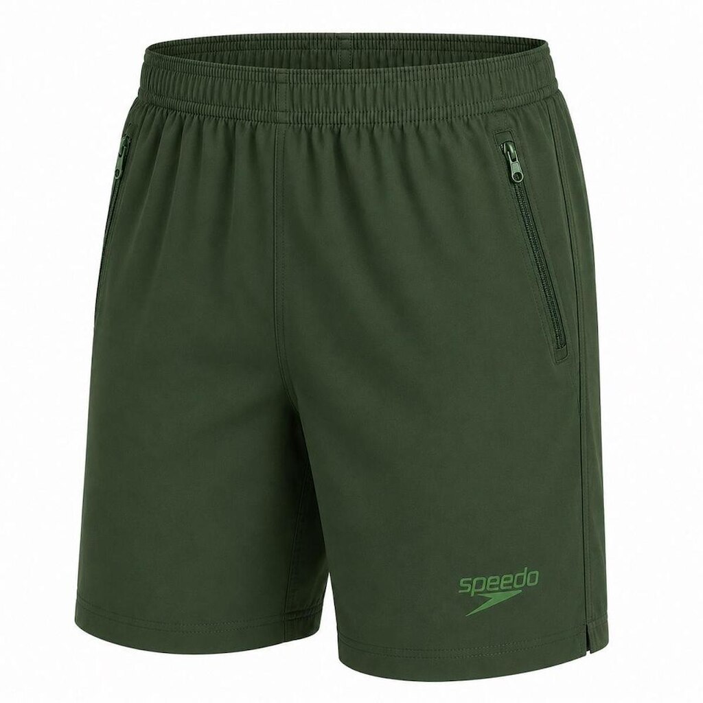 Bermuda Speedo Média Zíper Masculina - Verde Musgo