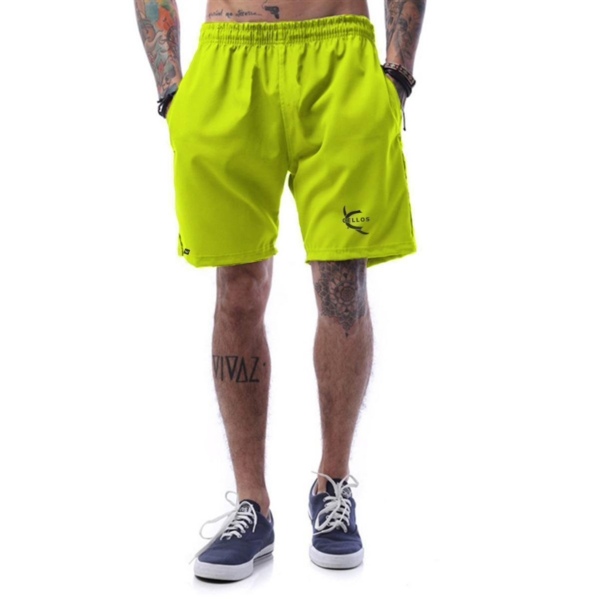 Bermuda Tactel Neon Cellos Trip Premium Masculina Menor preço em Bermuda Tactel Neon Cellos Trip Premium Masculina