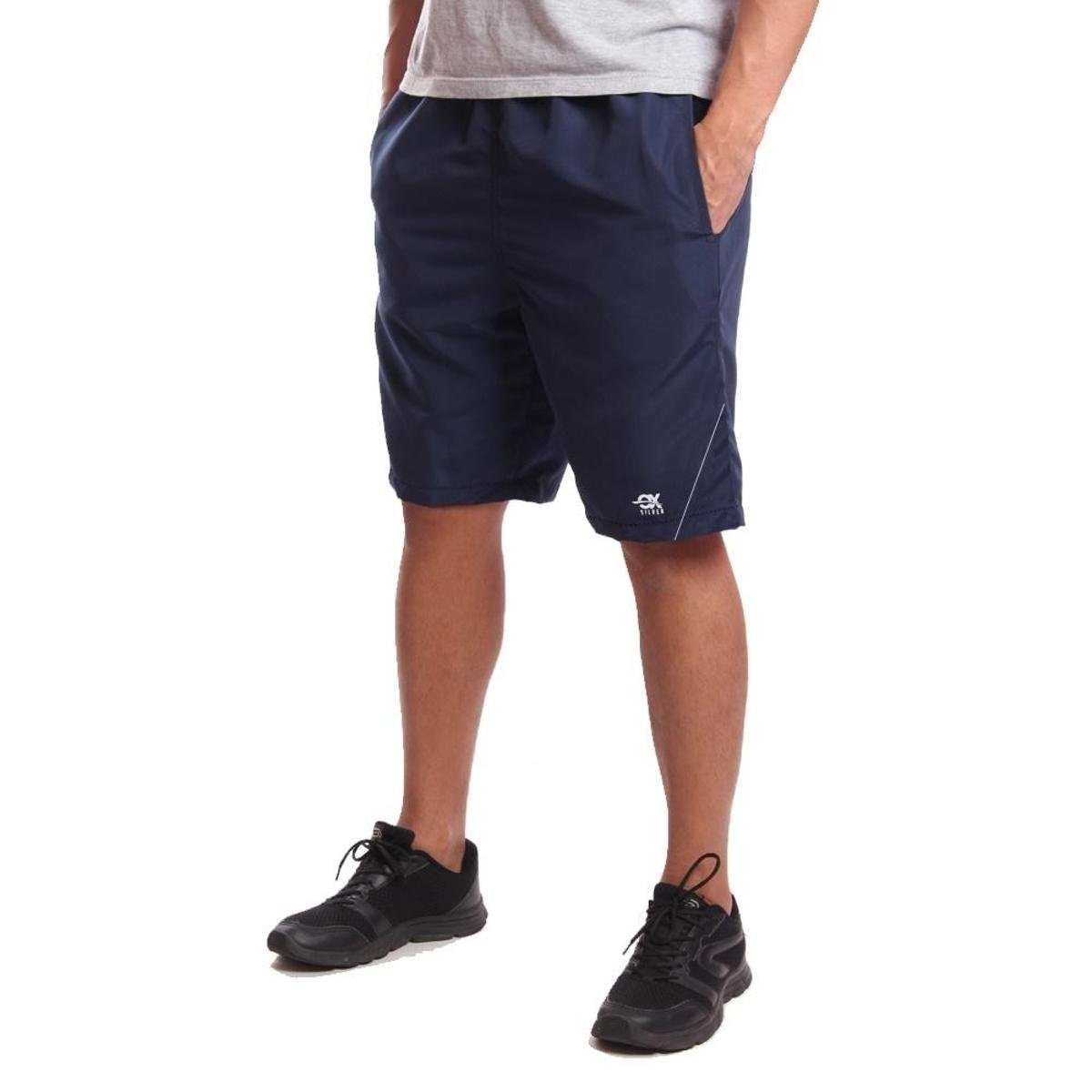 Bermuda Tactel OX SILVER com Bolsos Frente e Costa - Azul Escuro Menor preço em Bermuda Tactel OX SILVER com Bolsos Frente e Costa - Azul Escuro
