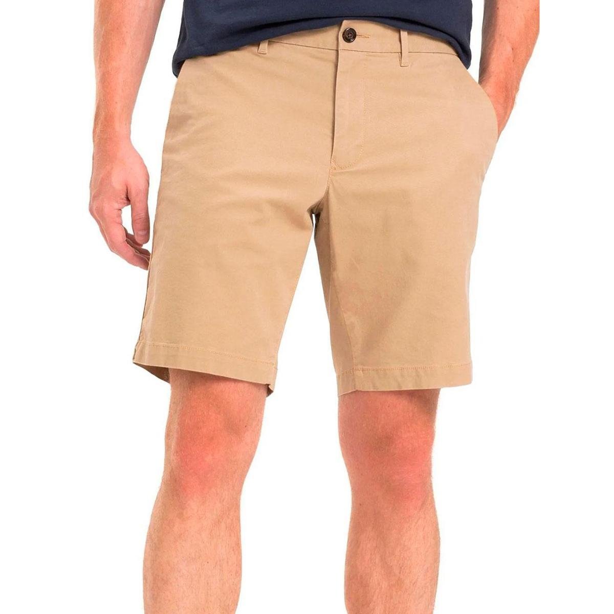 Bermuda Tommy Hilfiger Masculina de Sarja Brooklyn Cáqui - Bege Menor preço em Bermuda Tommy Hilfiger Masculina de Sarja Brooklyn Cáqui - Bege