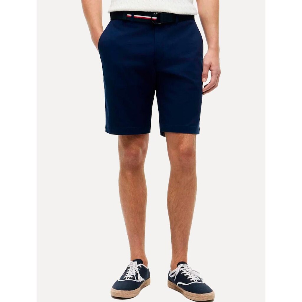 Bermuda Tommy Hilfiger Masculina de Sarja Denton Azul Marinho