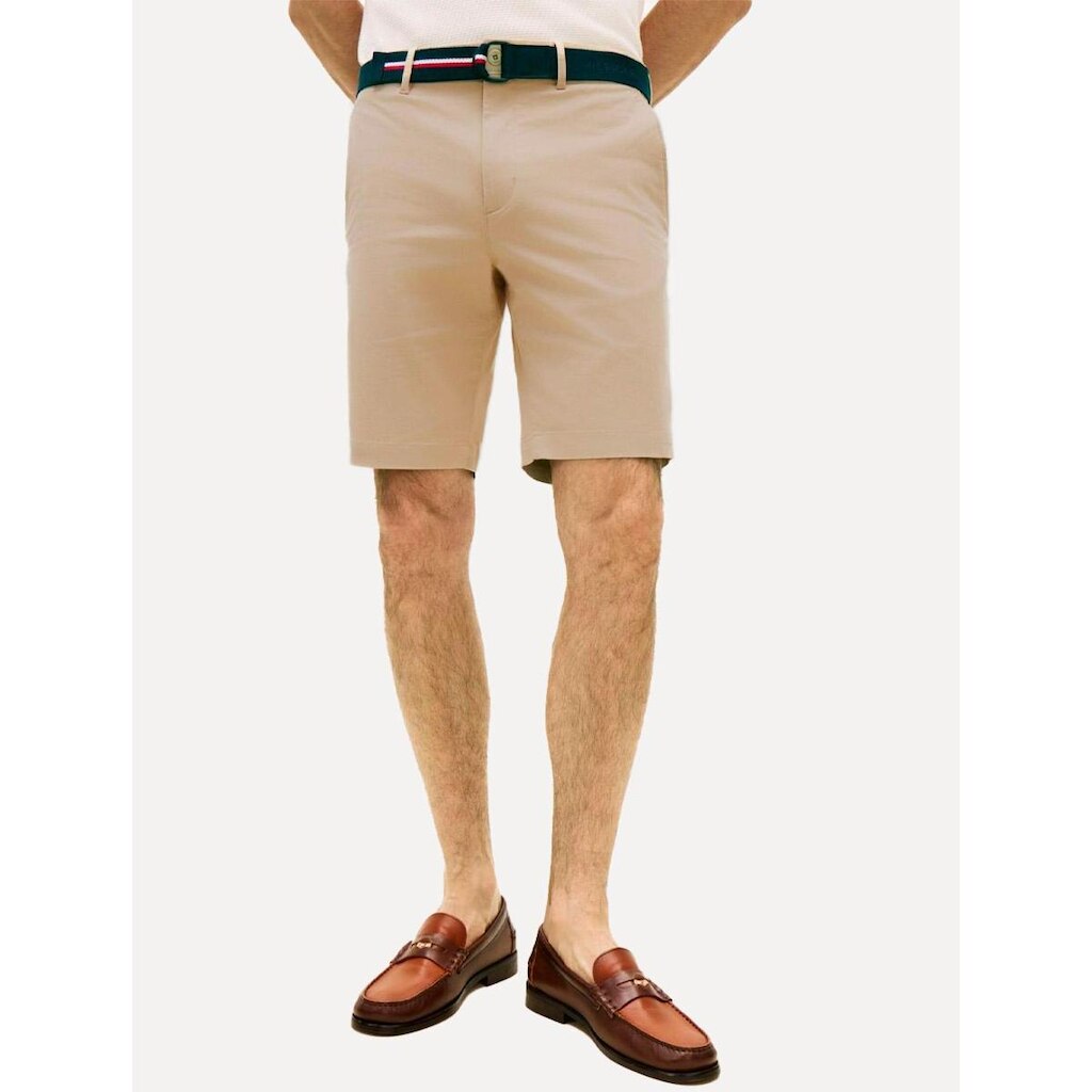 Bermuda Tommy Hilfiger Masculina de Sarja Denton Cáqui