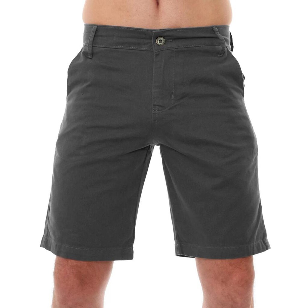 Bermuda Tommy Hilfiger Masculina de Sarja Stretch Chumbo